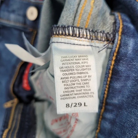 LUCKY BRAND Jeans Size 8/29 Long ZOE High Rise Straight Medium Wash Denim - Picture 6 of 15